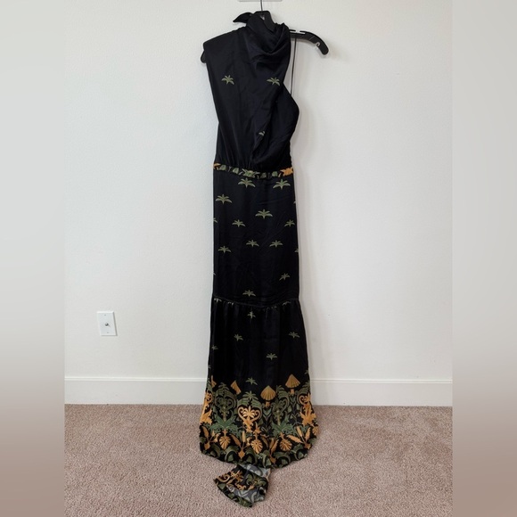 Johanna Ortiz Black Mystical Activist Silk Maxi Dress 4 - Picture 7 of 14
